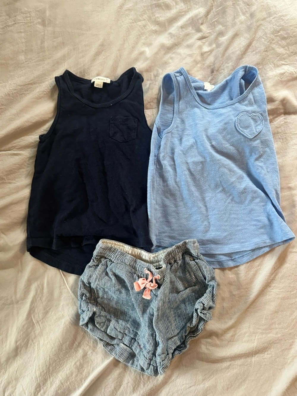 Crewcuts Navy & Light Blue Tank Tops with Blue Corduroy Shorts